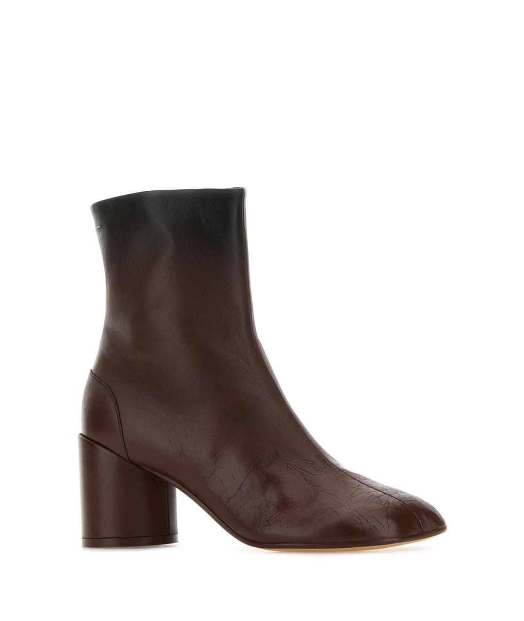 MM6 MAISON MARGIELA Коричневые кожаные сапоги, фото 2