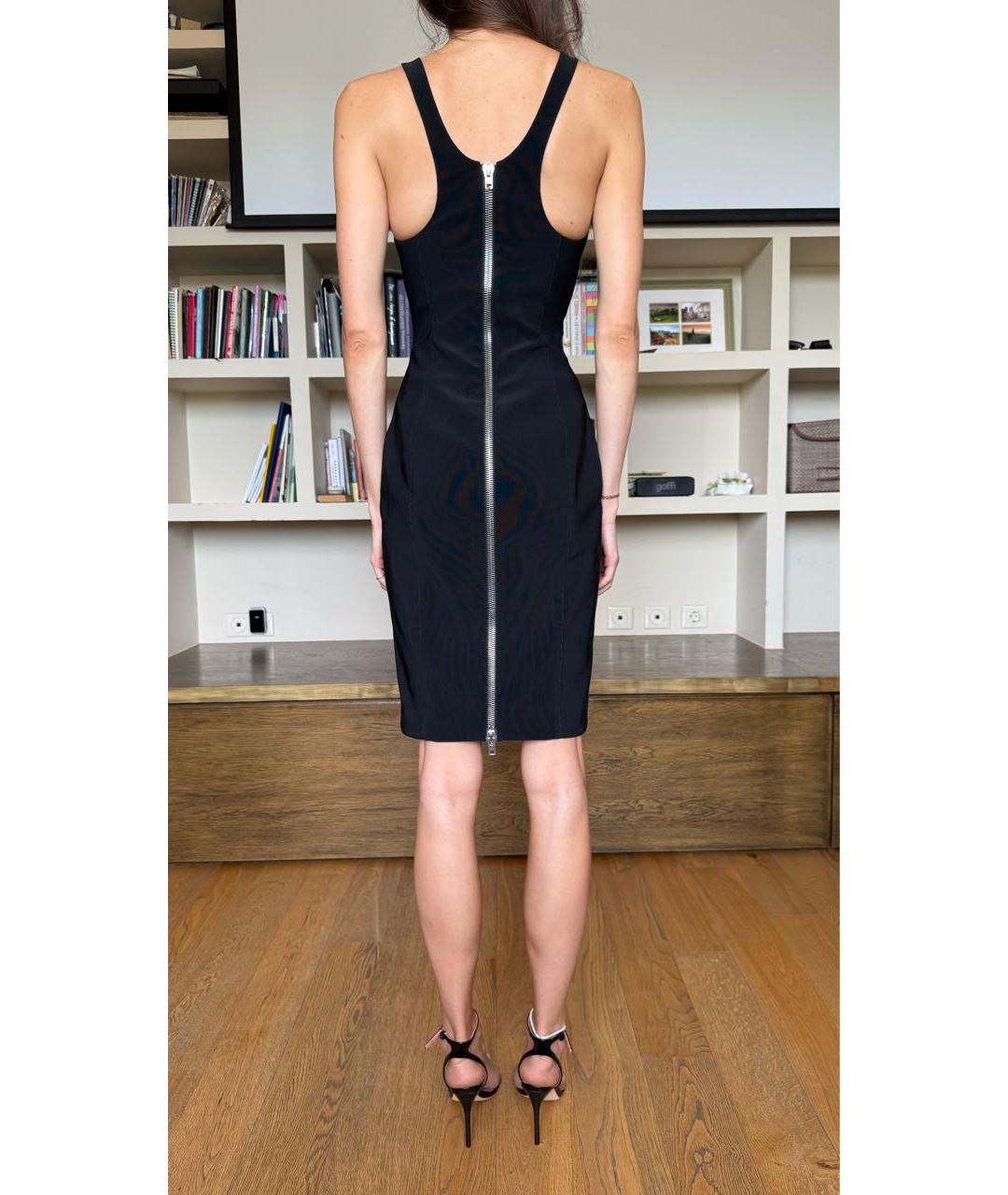 ALEXANDER WANG Черное вискозное коктейльное платье, фото 5