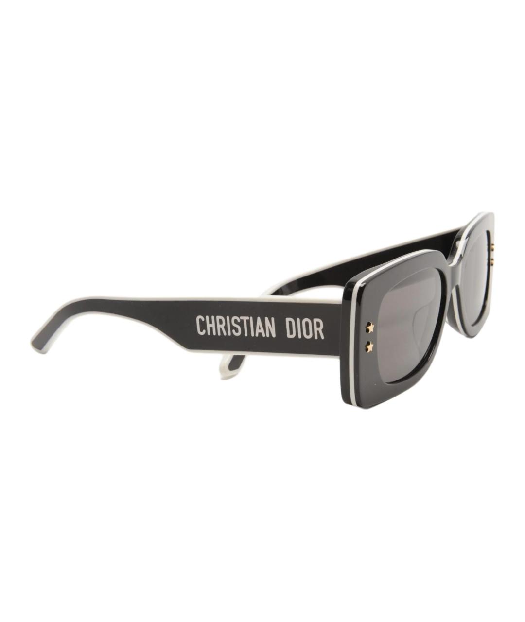 CHRISTIAN DIOR Черные пластиковые солнцезащитные очки, фото 2