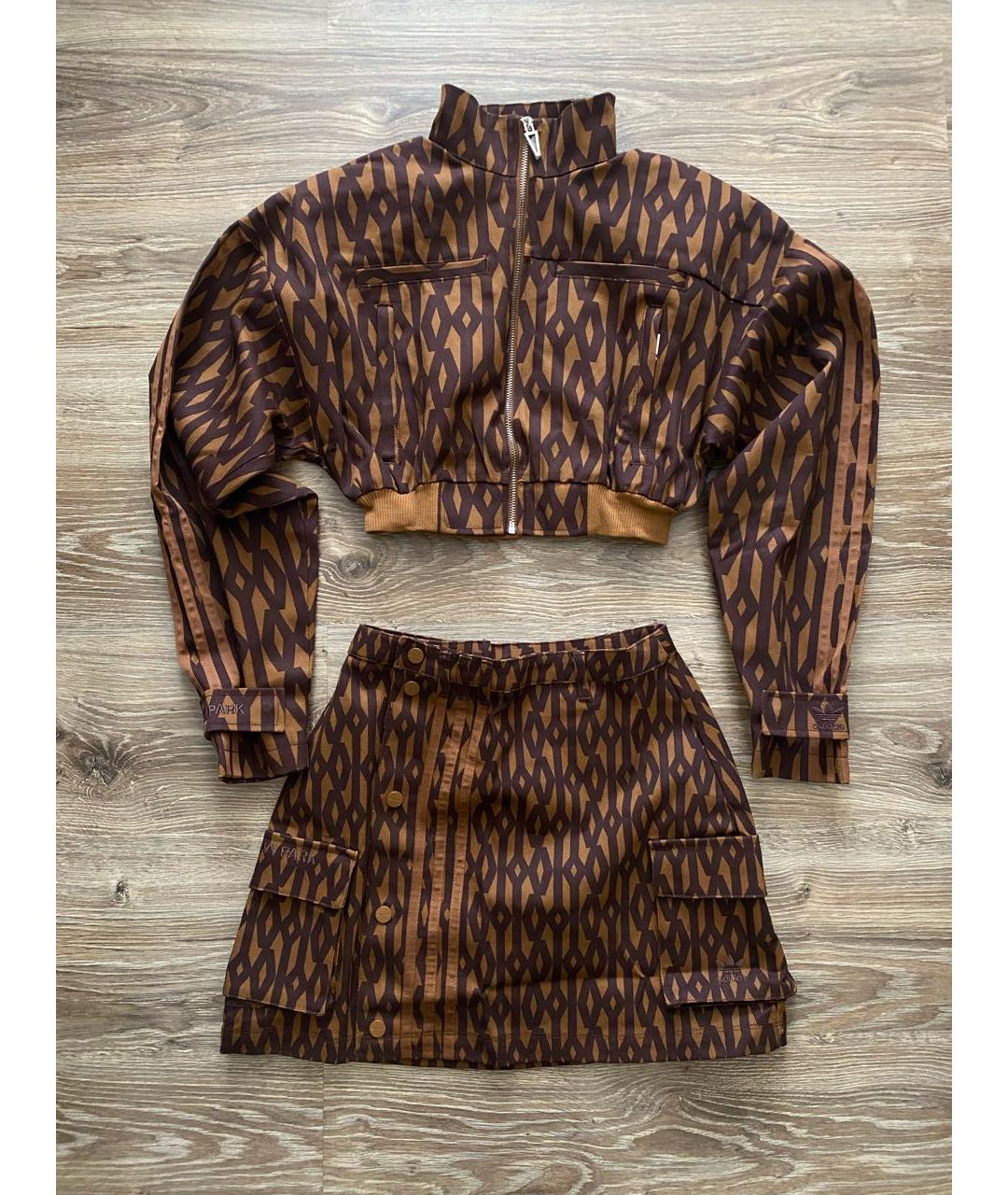 ADIDAS Коричневый хлопковый костюм с юбками, фото 5