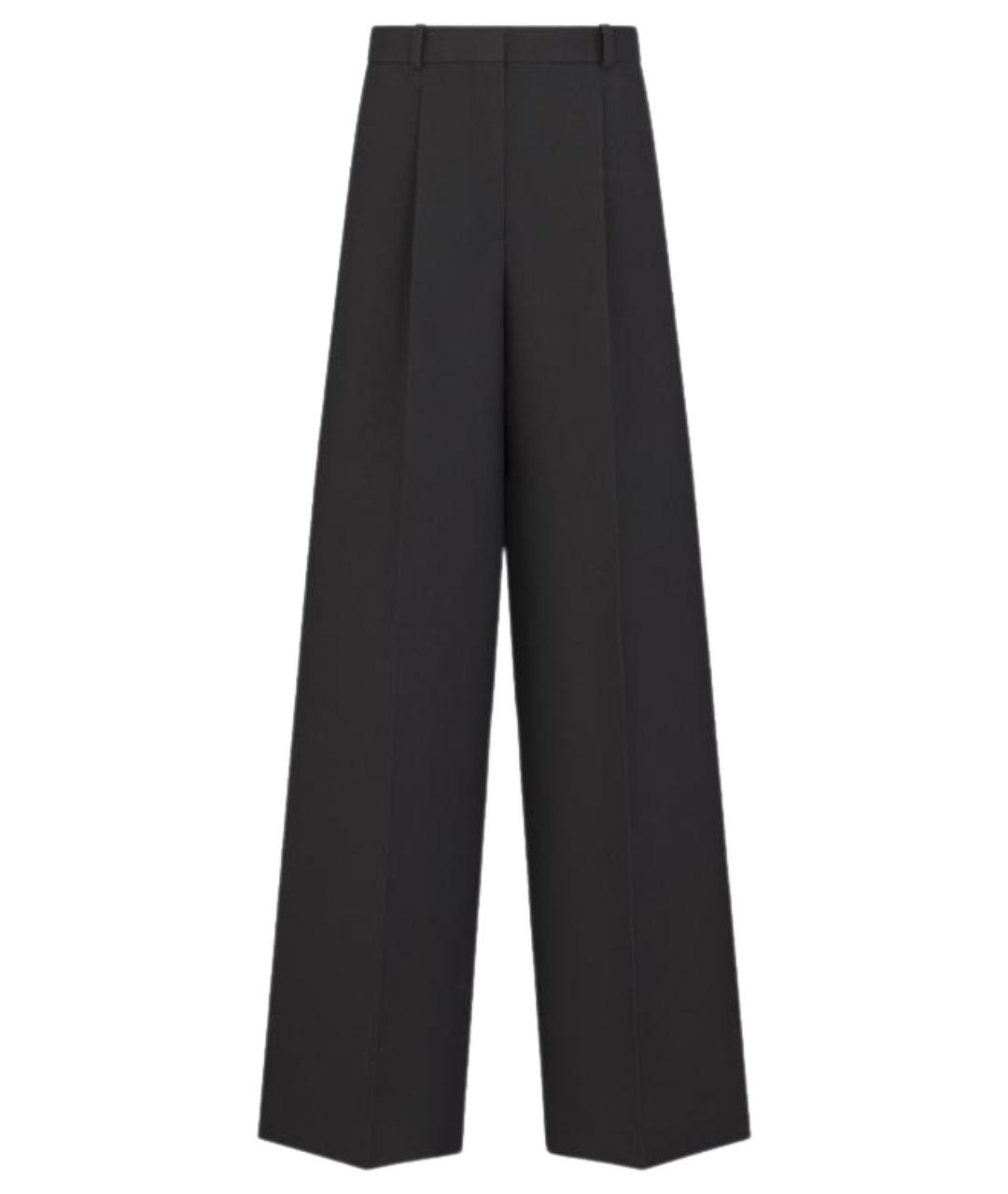 CHRISTIAN DIOR Черные шерстяные брюки широкие, фото 1