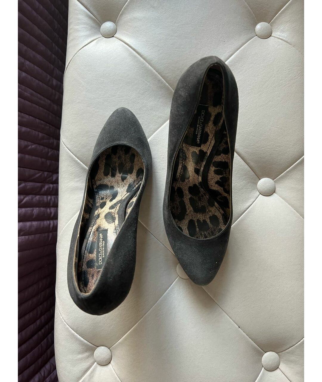 DOLCE&GABBANA Антрацитовые замшевые туфли, фото 2