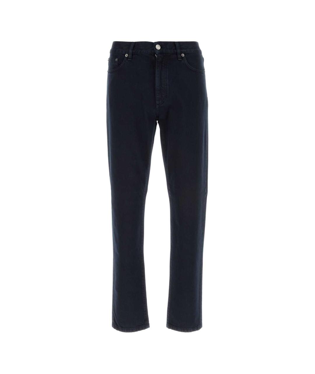 ZEGNA Синие хлопковые прямые джинсы, фото 1