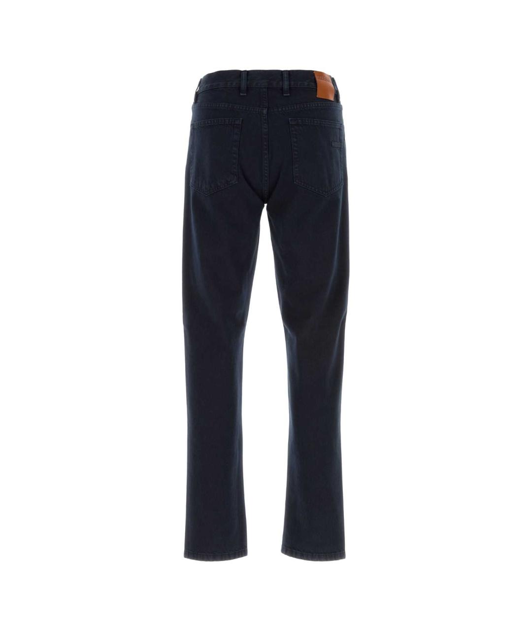 ZEGNA Синие хлопковые прямые джинсы, фото 2