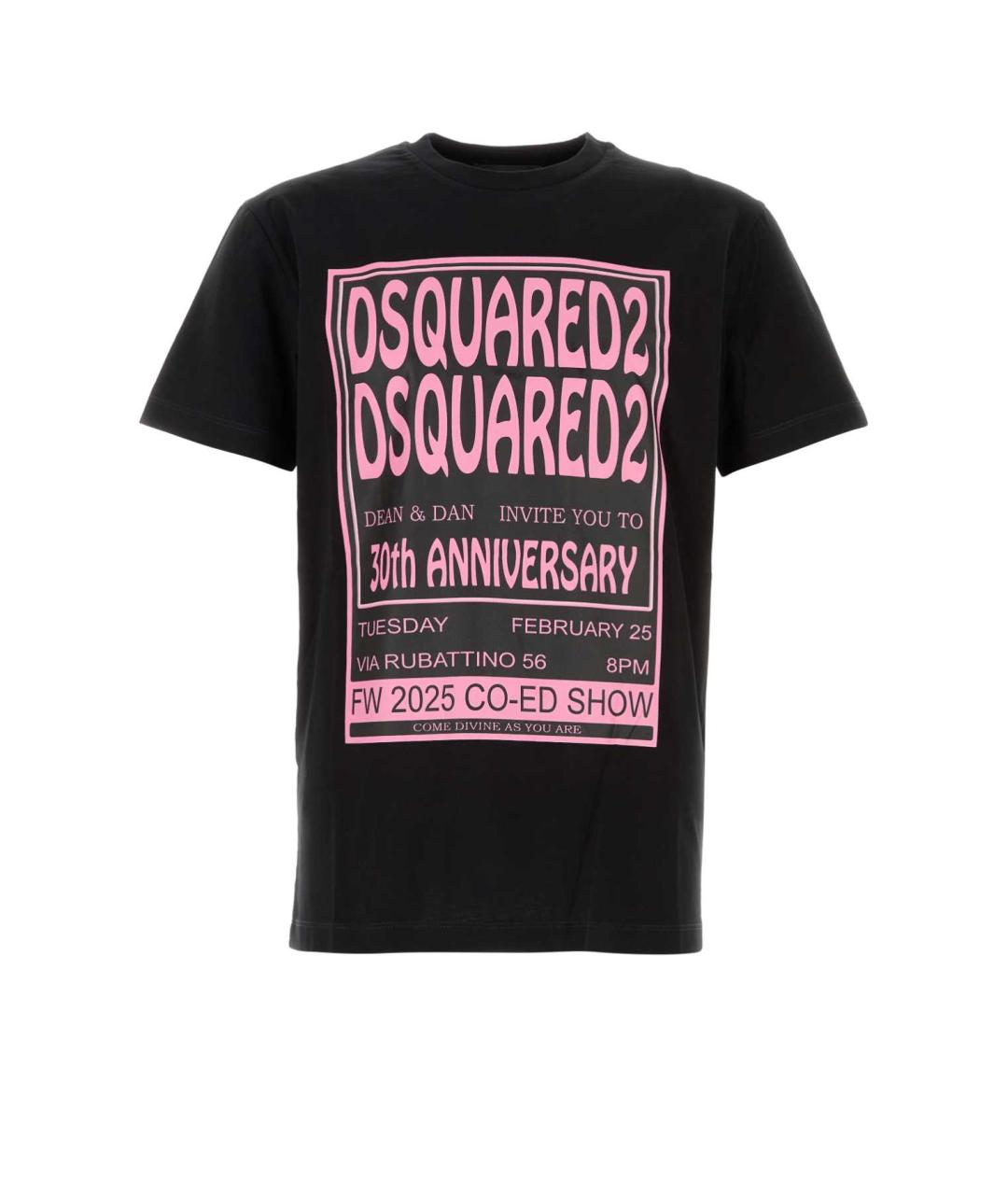 DSQUARED2 Черная хлопковая футболка, фото 1