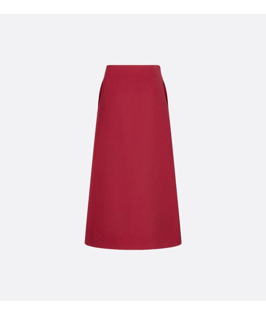 CHRISTIAN DIOR Красный шерстяной костюм с юбками, фото 4