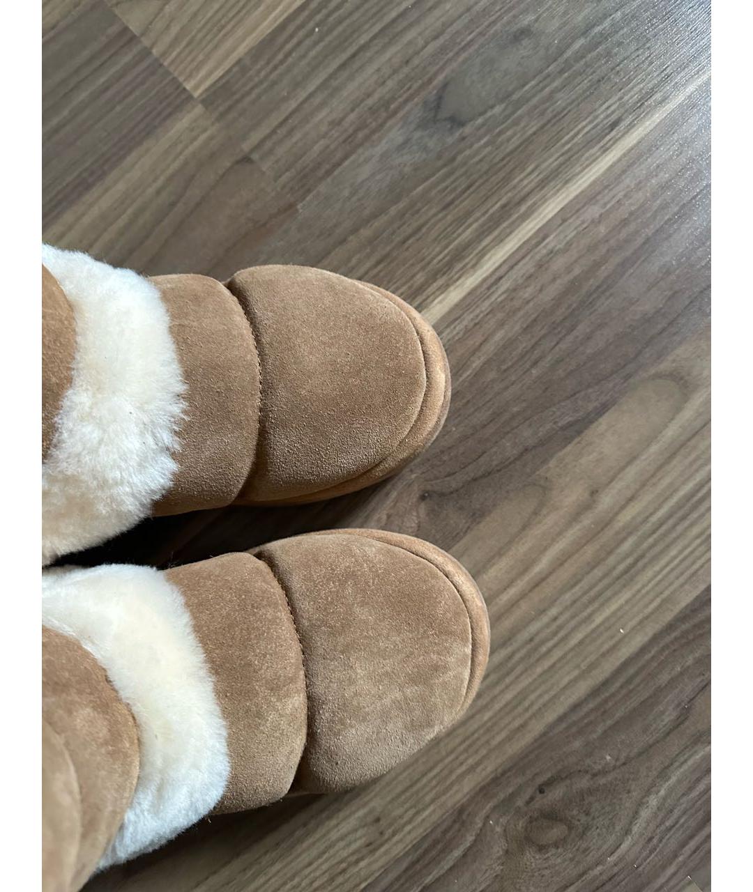 UGG AUSTRALIA Коричневые замшевые сапоги, фото 3