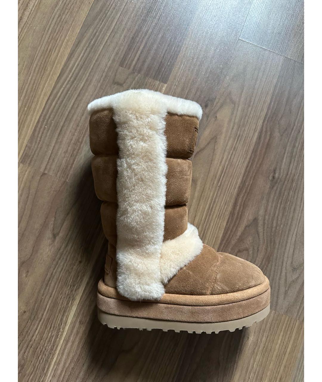 UGG AUSTRALIA Коричневые замшевые сапоги, фото 2