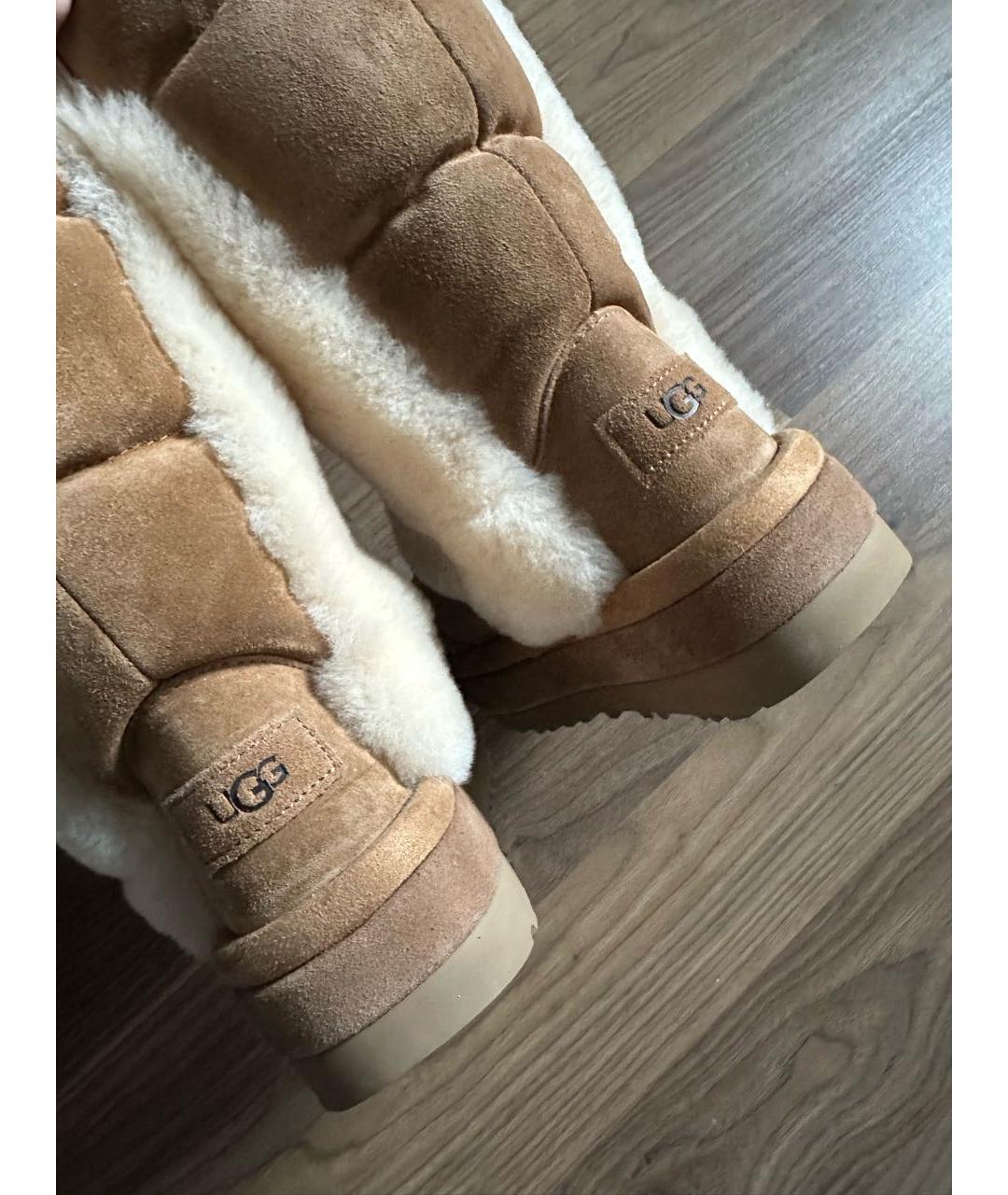 UGG AUSTRALIA Коричневые замшевые сапоги, фото 4