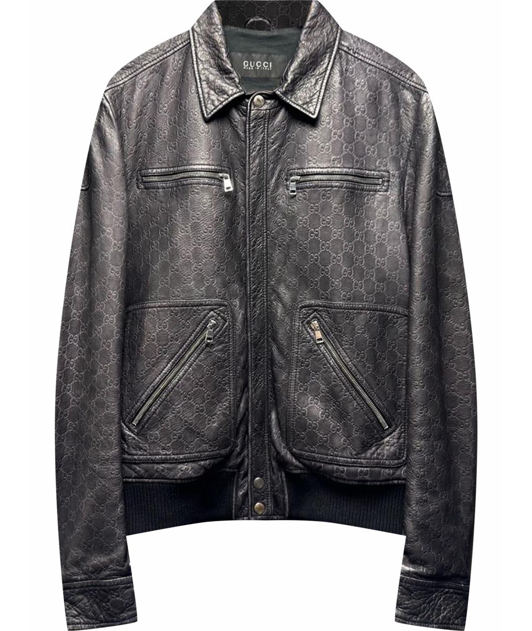 GUCCI Черная кожаная куртка, фото 1