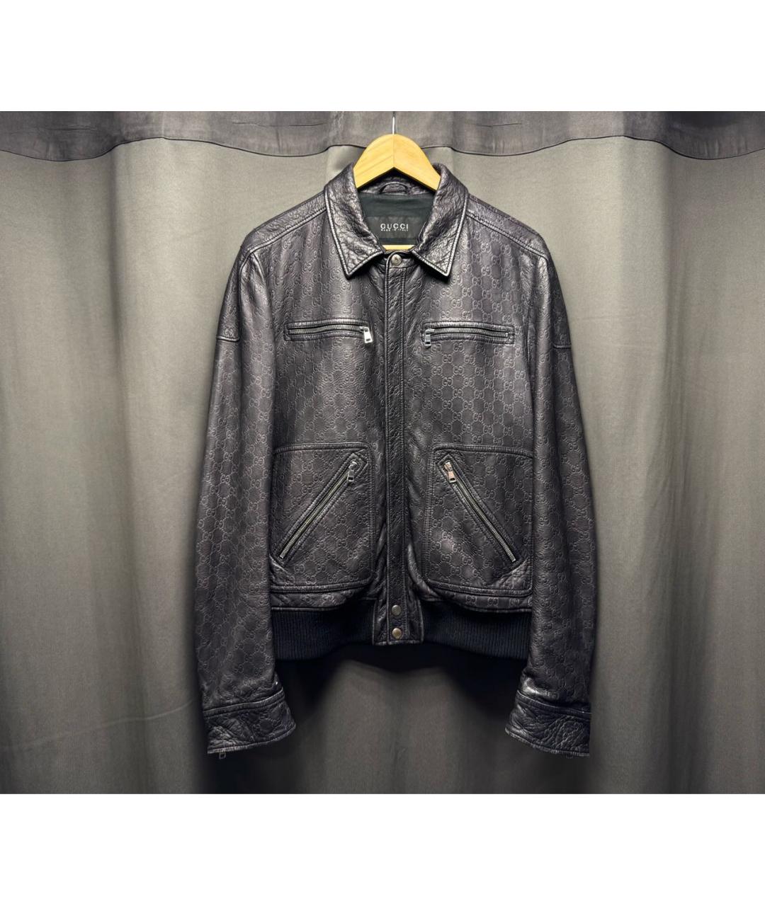GUCCI Черная кожаная куртка, фото 9