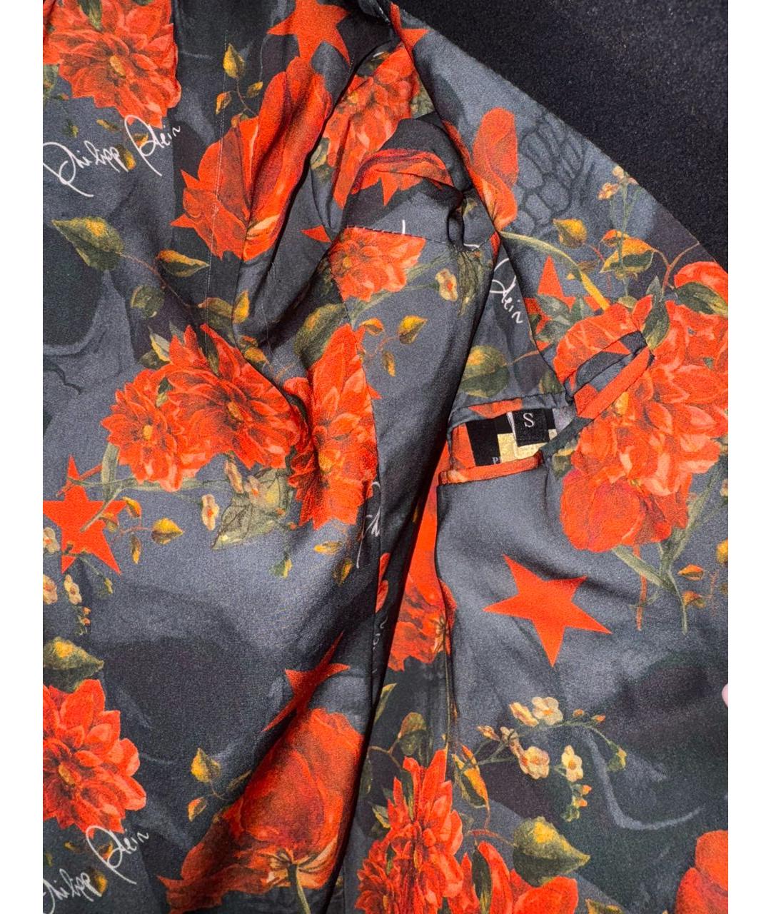 PHILIPP PLEIN Черное шерстяное пальто, фото 3