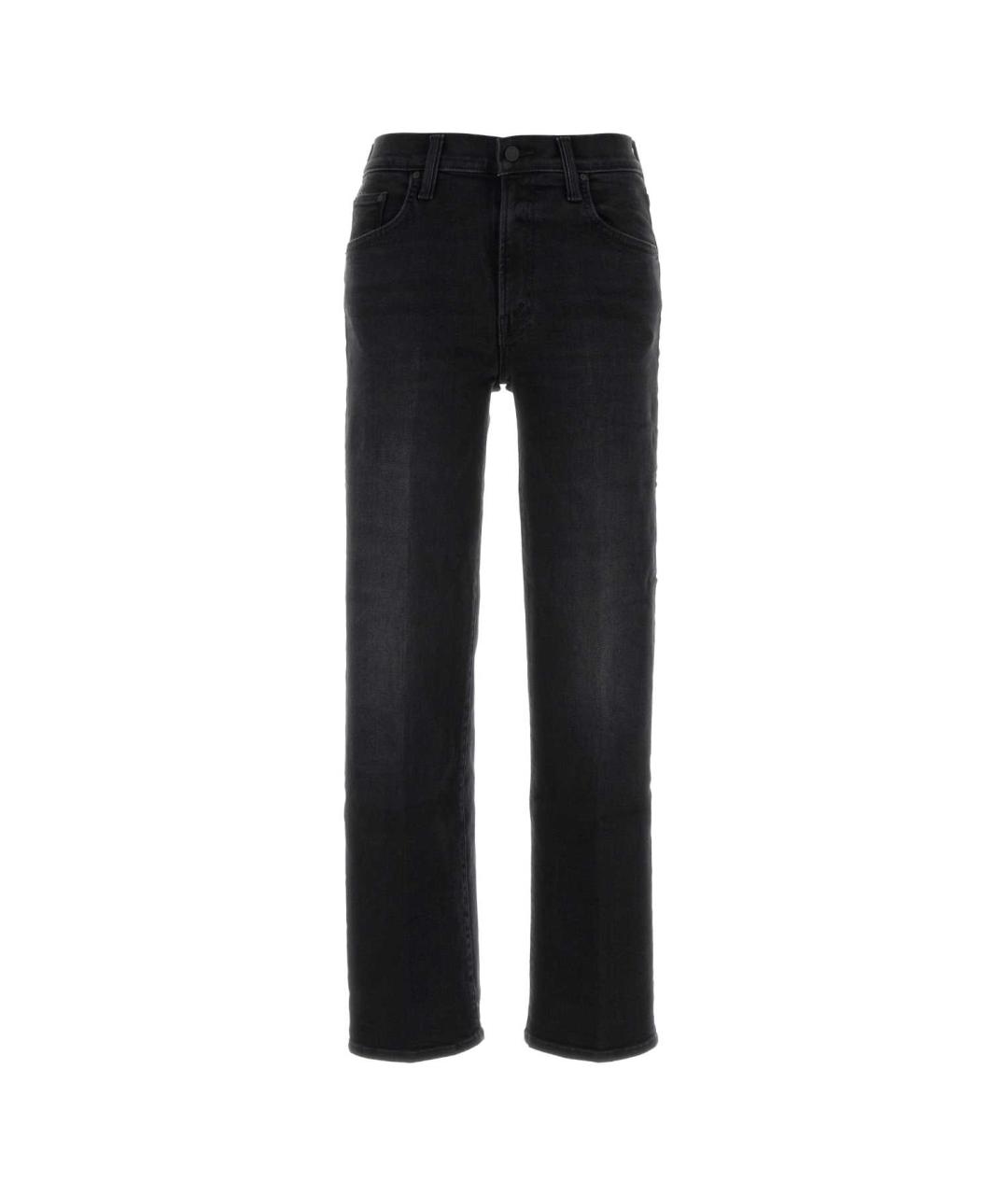 MOTHER Черные хлопковые прямые джинсы, фото 1