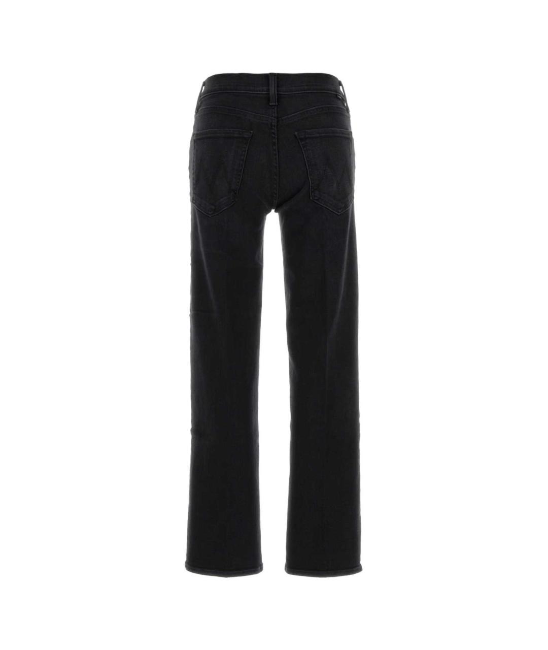 MOTHER Черные хлопковые прямые джинсы, фото 2