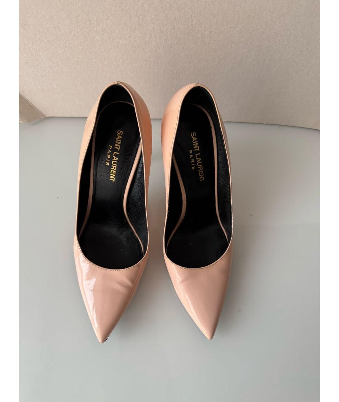 SAINT LAURENT Розовые туфли из лакированной кожи, фото 2