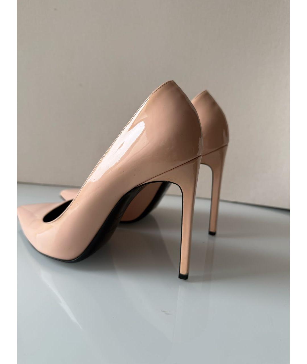 SAINT LAURENT Розовые туфли из лакированной кожи, фото 6