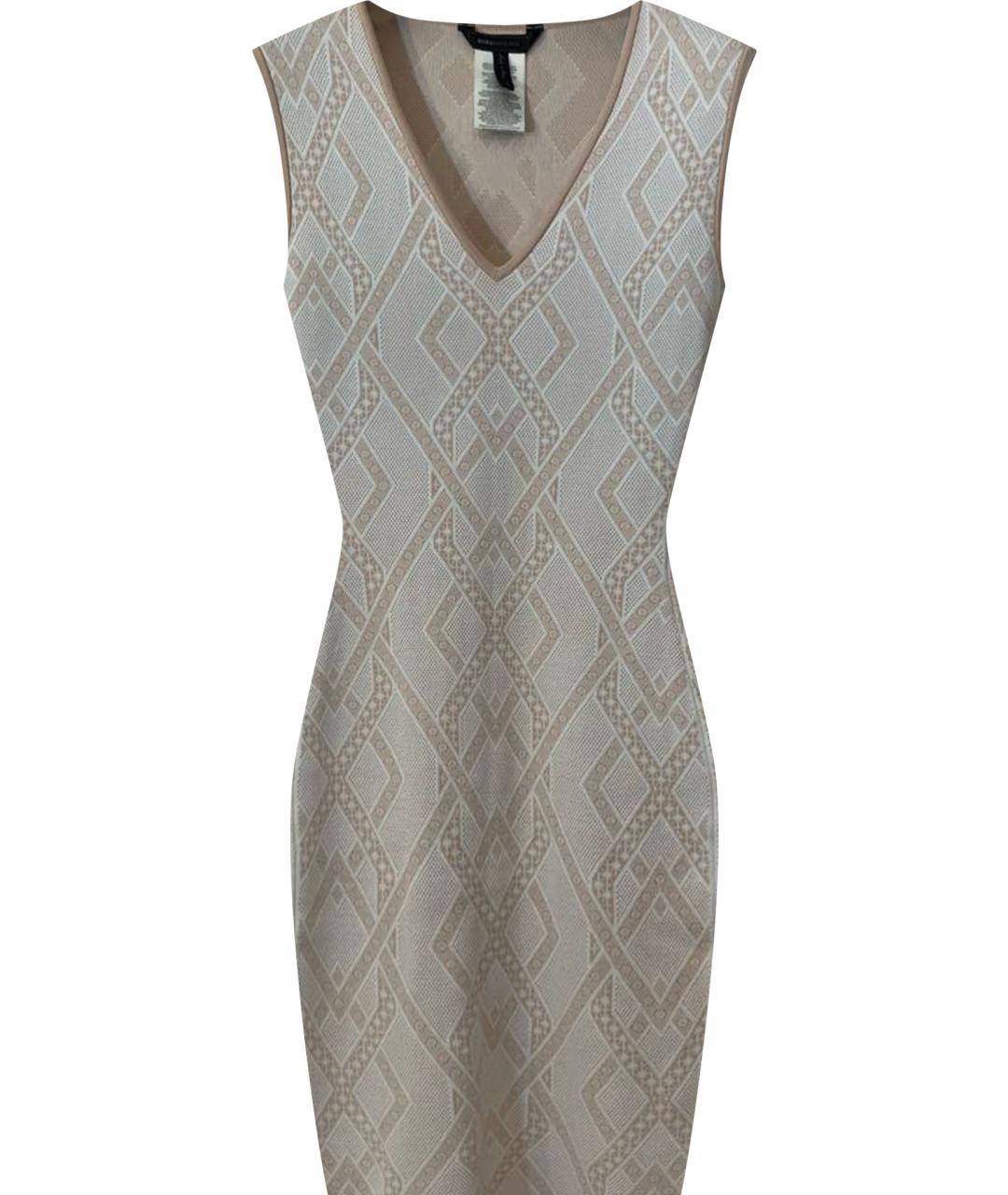 BCBG MAXAZRIA Белое вискозное коктейльное платье, фото 1