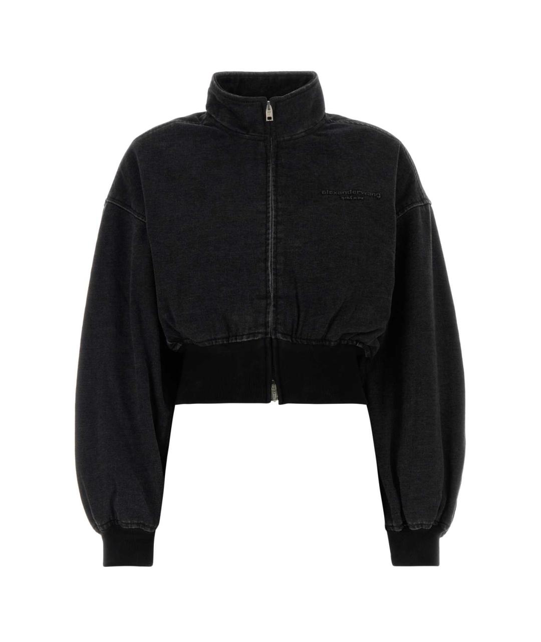 ALEXANDER WANG Черная хлопко-эластановая куртка, фото 1