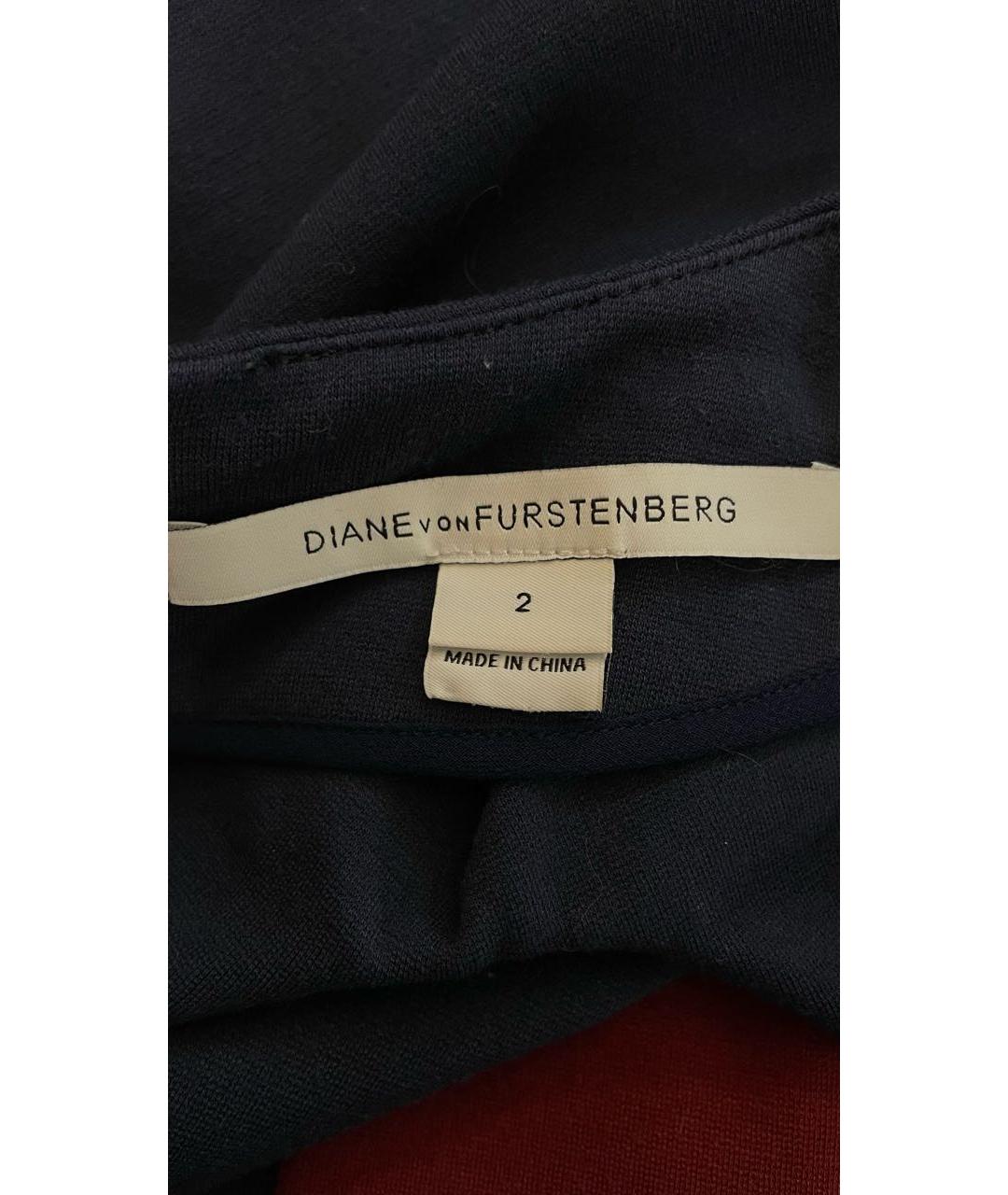 DIANE VON FURSTENBERG Синее вискозное повседневное платье, фото 3