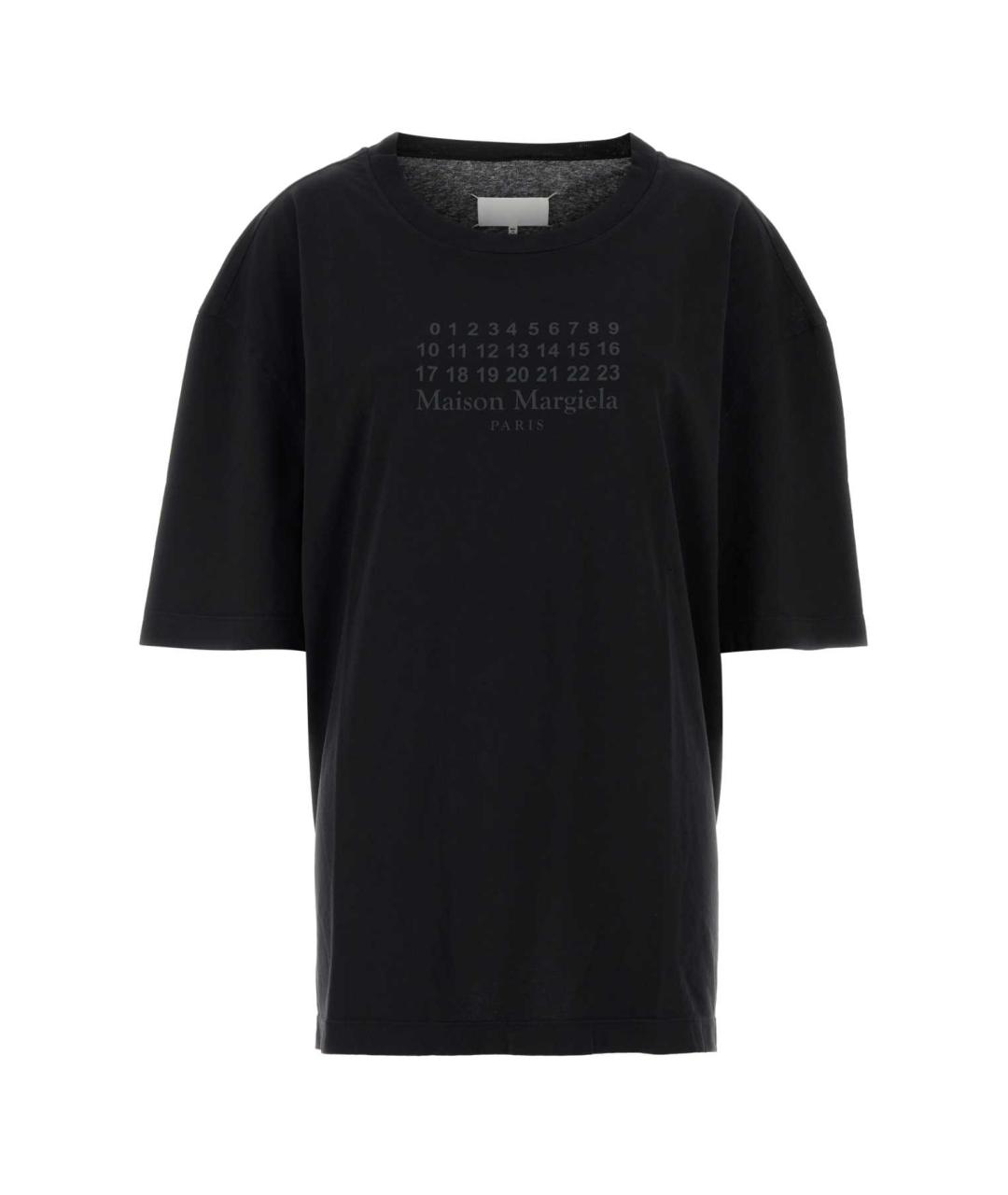 MAISON MARGIELA Черная хлопковая футболка, фото 1