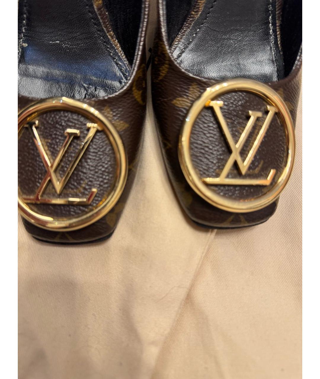 LOUIS VUITTON Коричневые кожаные туфли, фото 5