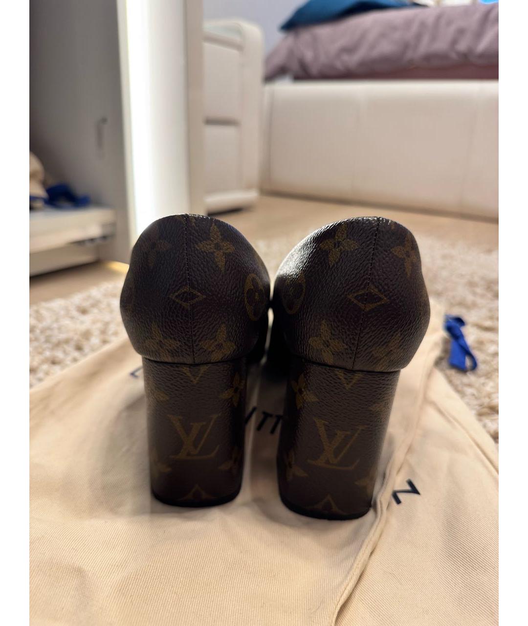 LOUIS VUITTON Коричневые кожаные туфли, фото 4