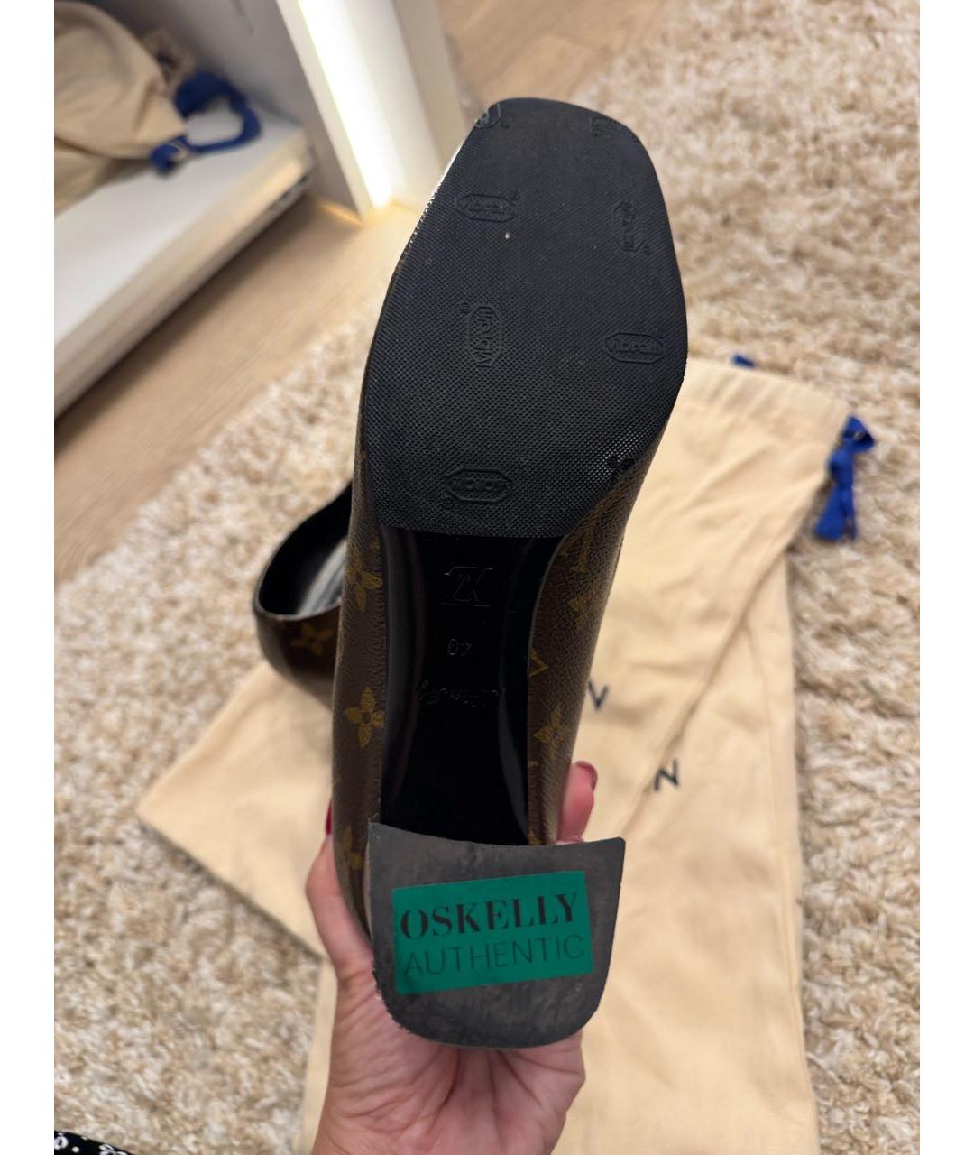 LOUIS VUITTON Коричневые кожаные туфли, фото 6