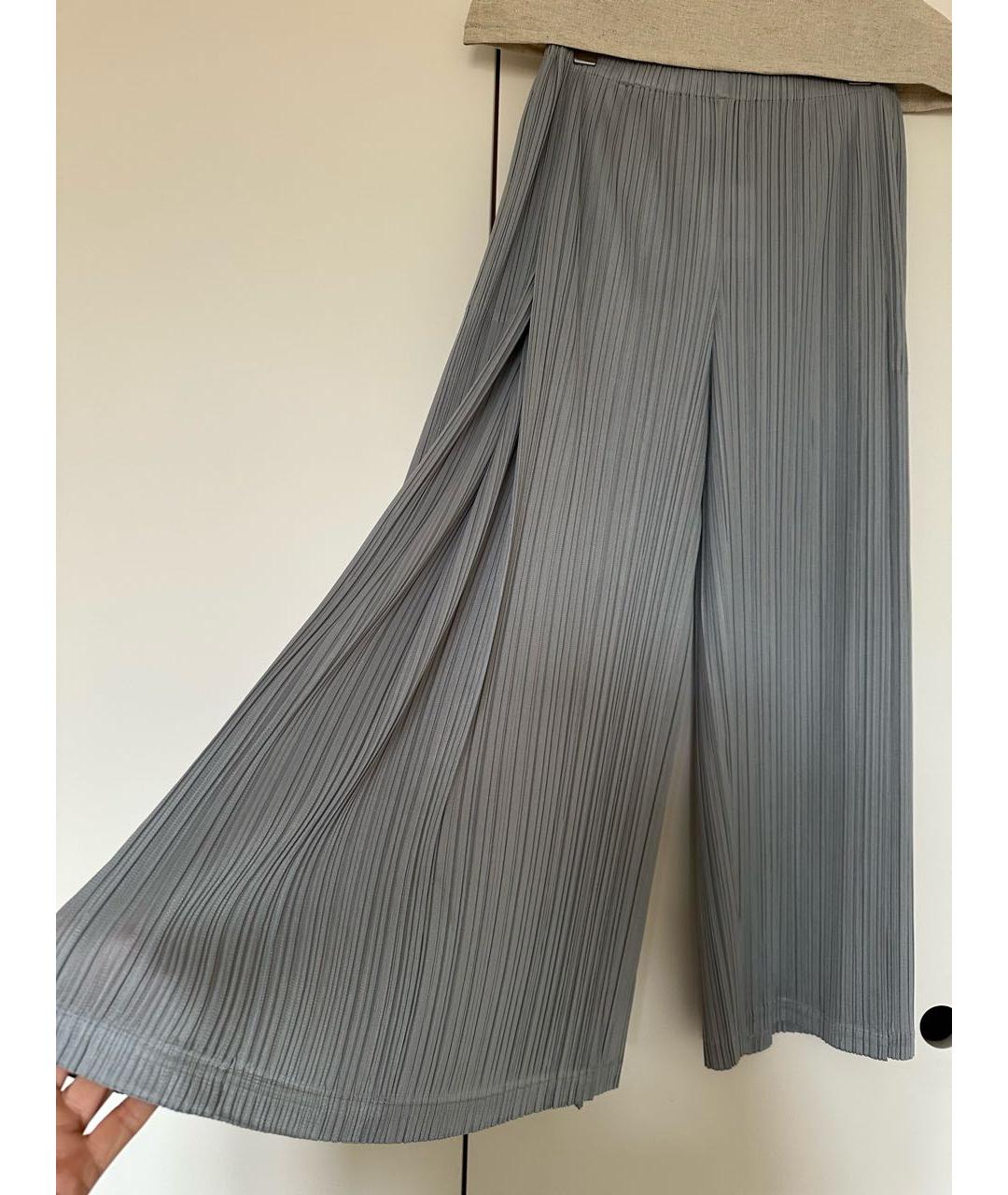 ISSEY MIYAKE Серые полиэстеровые брюки широкие, фото 4