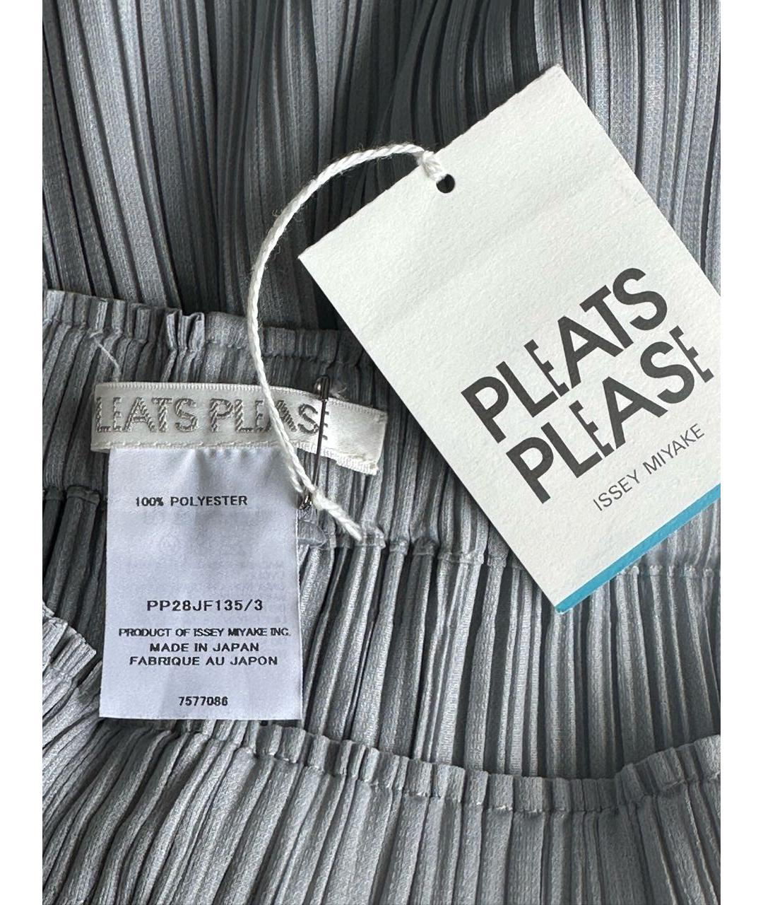 ISSEY MIYAKE Серые полиэстеровые брюки широкие, фото 5