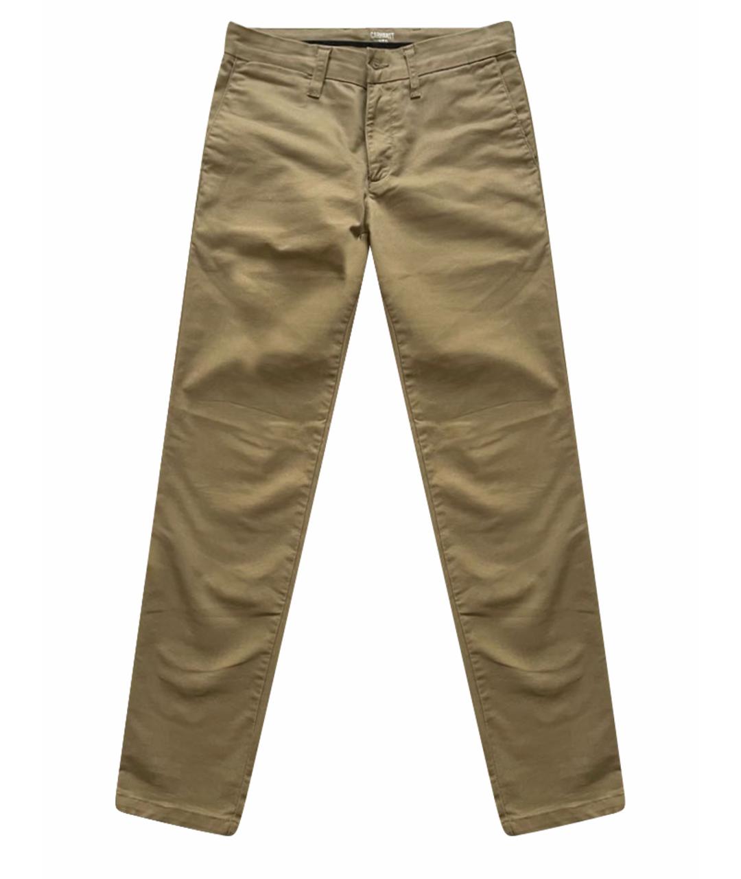 CARHARTT WIP Бежевые хлопковые брюки чинос, фото 1