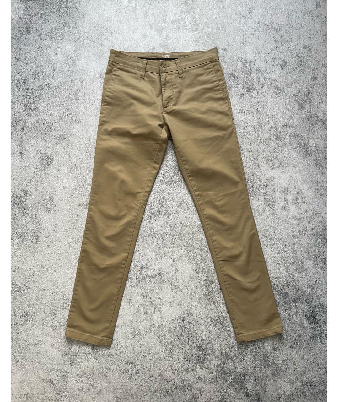 CARHARTT WIP Бежевые хлопковые брюки чинос, фото 7