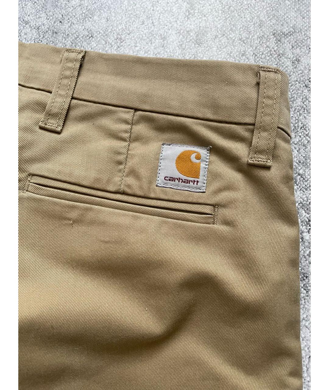 CARHARTT WIP Бежевые хлопковые брюки чинос, фото 4