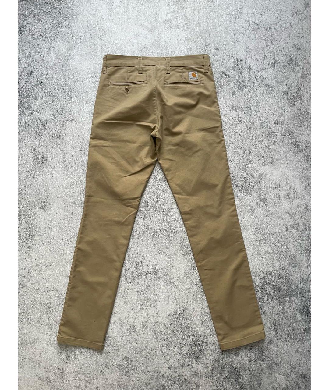 CARHARTT WIP Бежевые хлопковые брюки чинос, фото 2