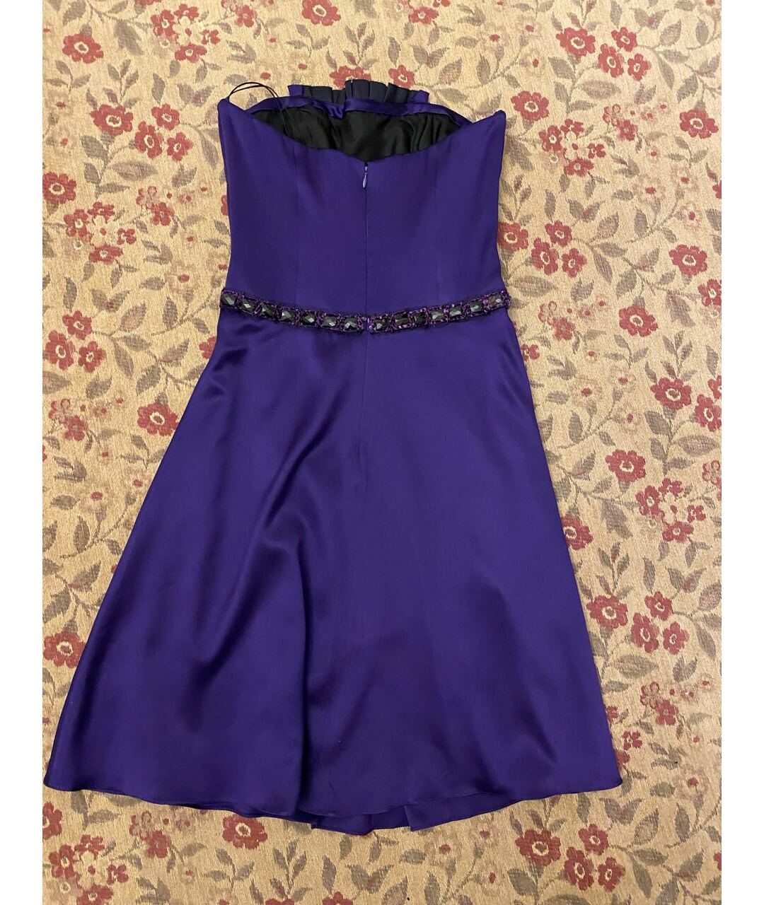CAROLINA HERRERA Фиолетовое шелковое вечернее платье, фото 2