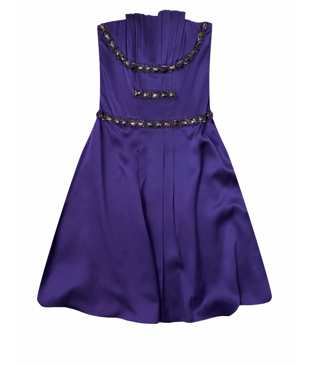 CAROLINA HERRERA Фиолетовое шелковое вечернее платье, фото 1