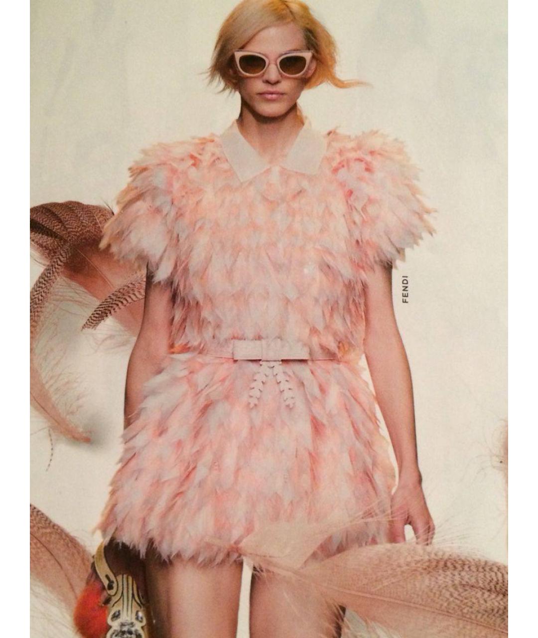FENDI Розовое коктейльное платье, фото 2