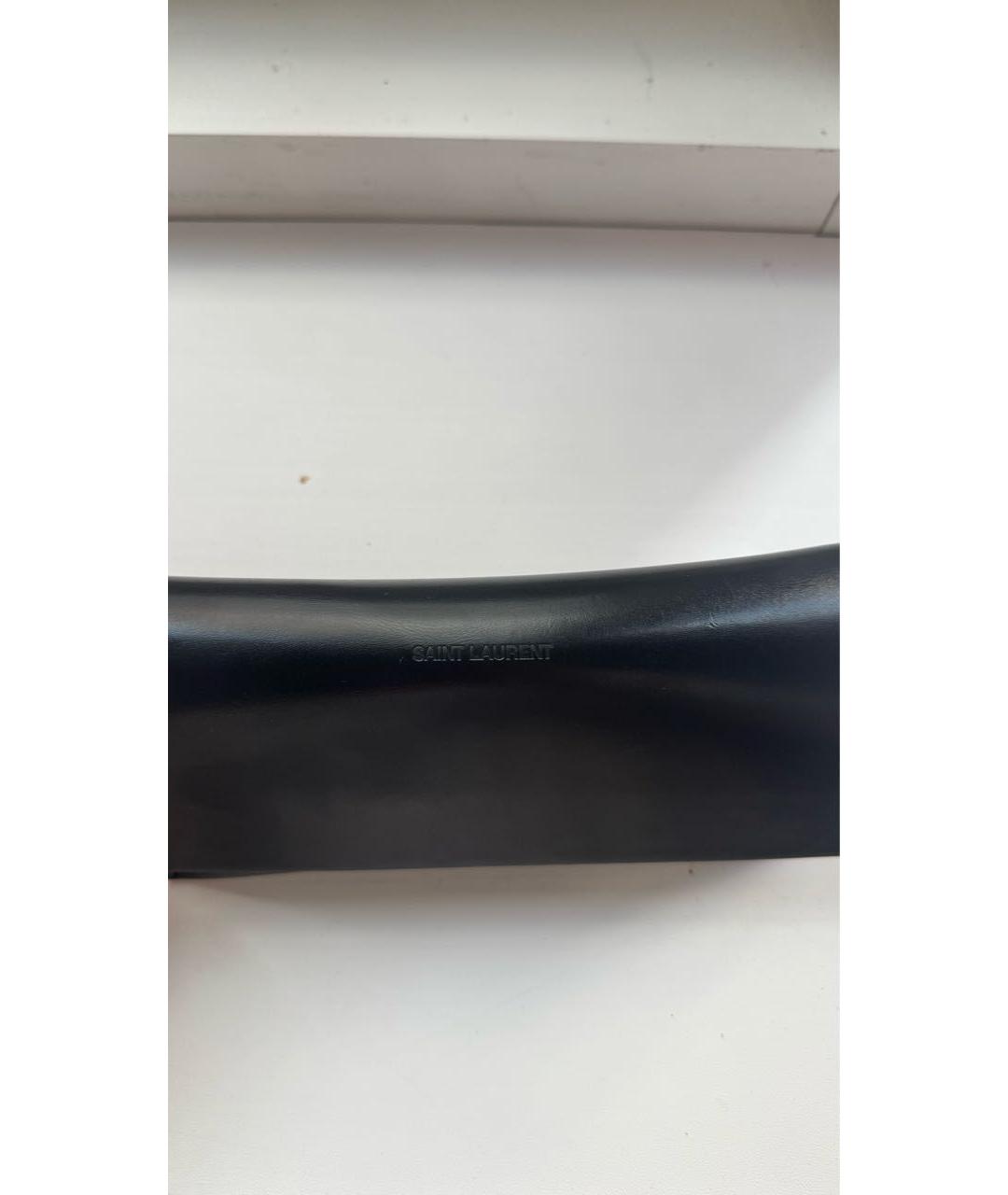 SAINT LAURENT Коричневые пластиковые солнцезащитные очки, фото 4