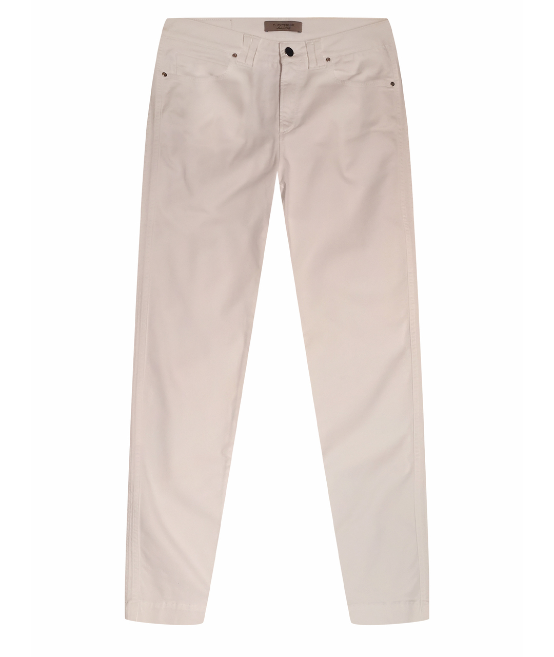 D.EXTERIOR Белые хлопко-эластановые прямые джинсы, фото 1