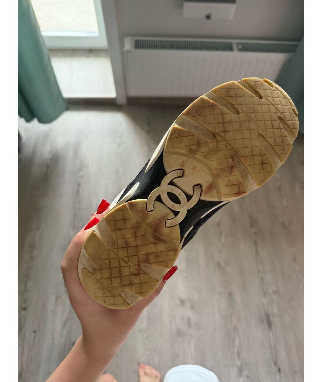 CHANEL Антрацитовые кроссовки, фото 8