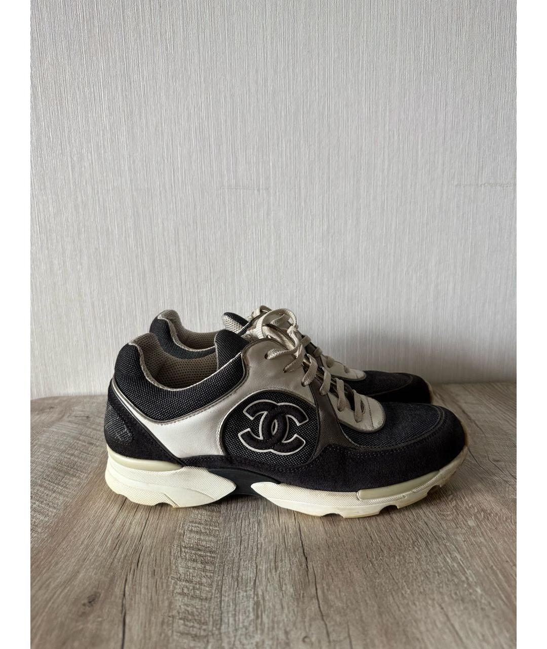CHANEL Антрацитовые кроссовки, фото 9