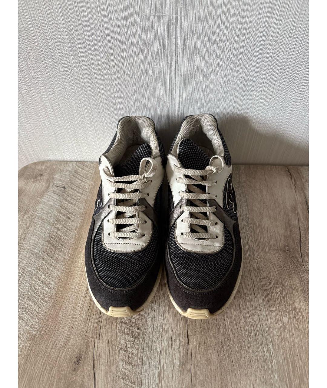 CHANEL Антрацитовые кроссовки, фото 2