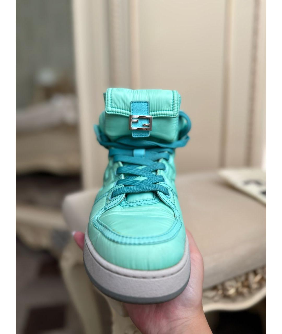 FENDI Бирюзовые ботинки, фото 5
