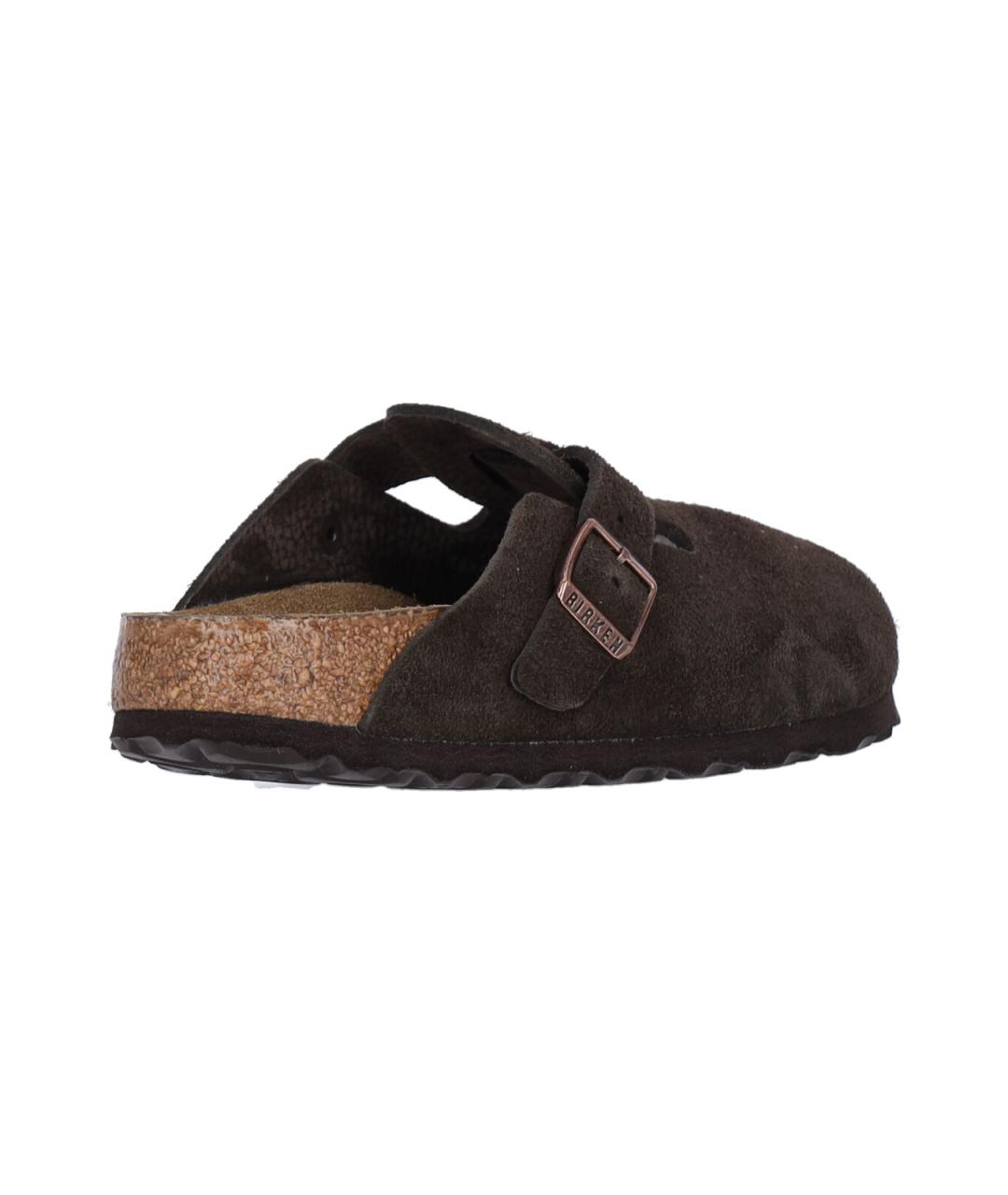 BIRKENSTOCK Коричневые кожаные мюли, фото 4