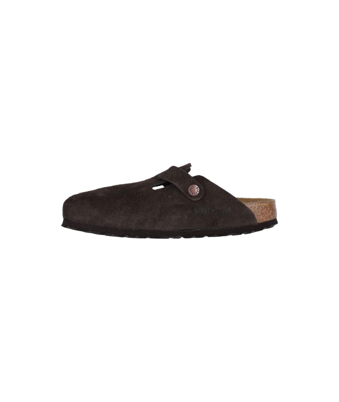 BIRKENSTOCK Коричневые кожаные мюли, фото 3