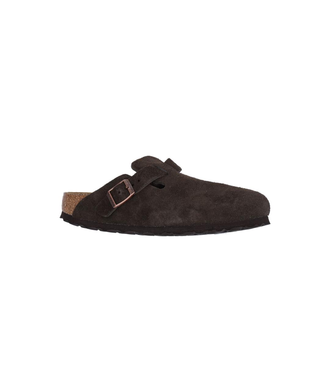 BIRKENSTOCK Коричневые кожаные мюли, фото 2