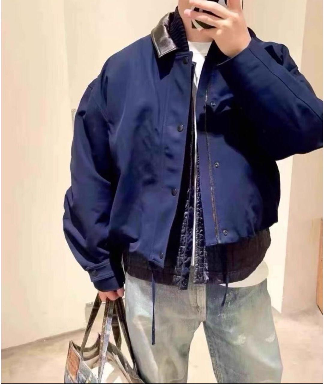 ACNE STUDIOS Темно-синяя хлопковая куртка, фото 2