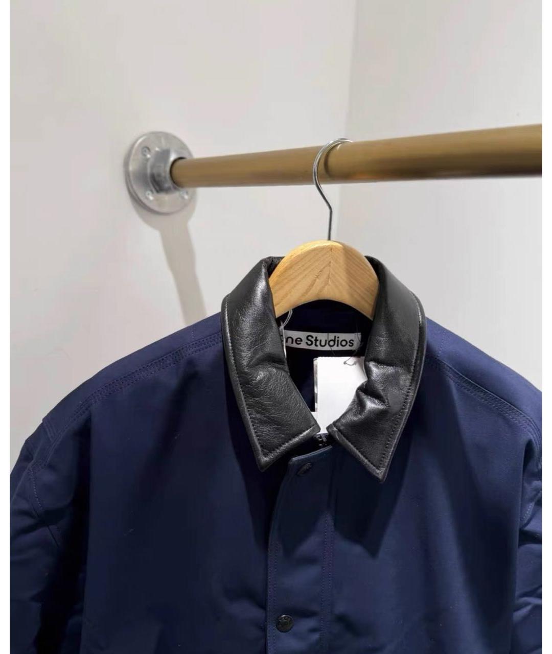 ACNE STUDIOS Темно-синяя хлопковая куртка, фото 5