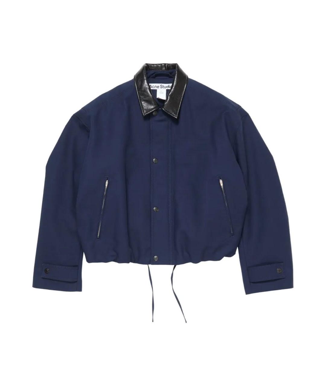 ACNE STUDIOS Темно-синяя хлопковая куртка, фото 1
