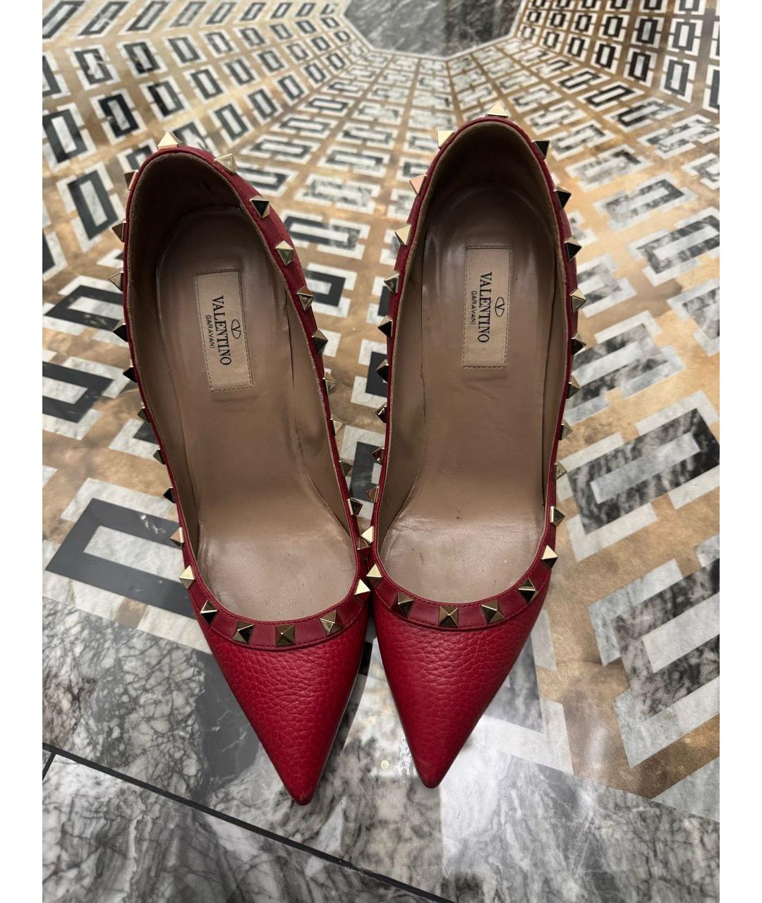 VALENTINO Красные кожаные туфли, фото 2