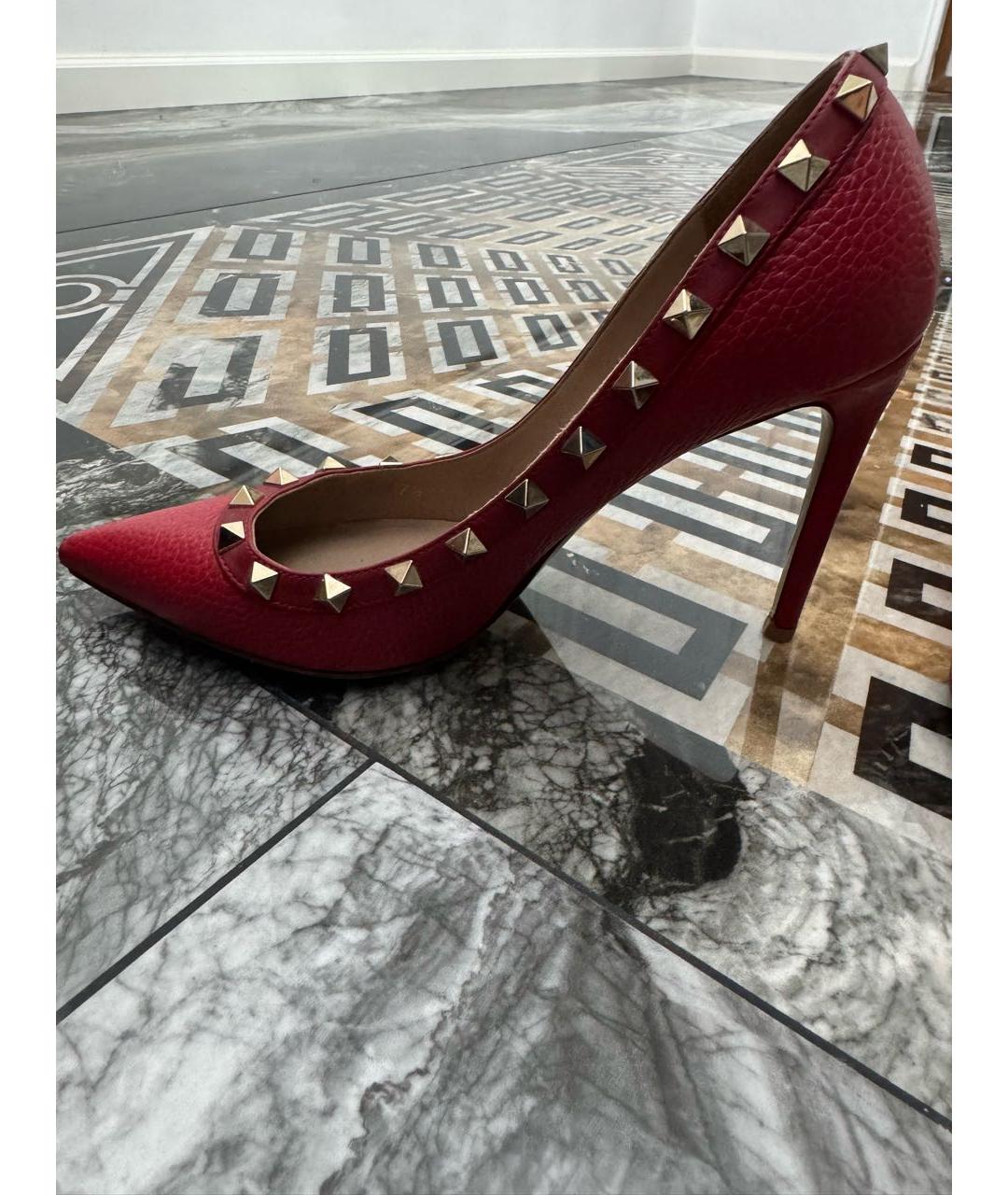 VALENTINO Красные кожаные туфли, фото 7